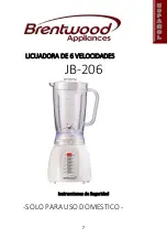 Preview for 7 page of Brentwood Appliances JB-206 Operating And Safety Instructions Manual