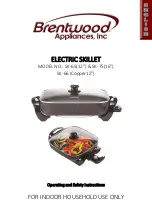 Brentwood Appliances SK-65 Operating And Safety Instructions Manual предпросмотр