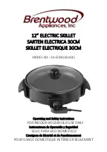 Brentwood Appliances SK-67BK Operating And Safety Instructions Manual preview