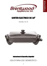 Предварительный просмотр 7 страницы Brentwood Appliances SK-75 Operating And Safety Instructions Manual