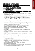 Preview for 2 page of Brentwood Appliances TS-111BK Operating And Safety Instructions Manual