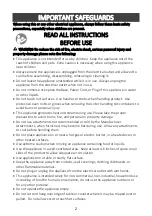 Предварительный просмотр 2 страницы Brentwood Appliances TS-127 Operating And Safety Instructions Manual