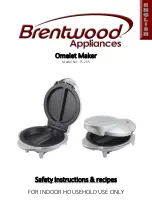 Предварительный просмотр 1 страницы Brentwood Appliances TS-255 Safety Instructions & Recipes