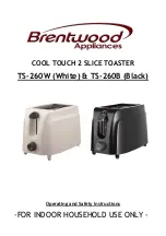 Brentwood Appliances TS-260B Operating And Safety Instructions Manual preview