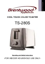 Preview for 1 page of Brentwood Appliances TS-280S Operating And Safety Instructions Manual