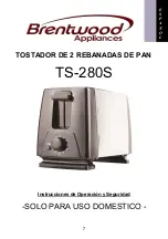 Preview for 7 page of Brentwood Appliances TS-280S Operating And Safety Instructions Manual