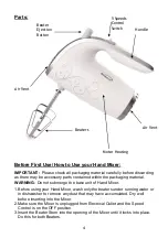 Preview for 4 page of Brentwood HM-48B Operating And Safety Instructions Manual