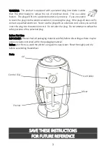 Предварительный просмотр 3 страницы Brentwood TS-1425BL Operating And Safety Instructions Manual