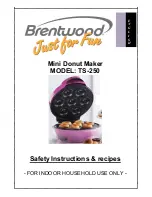 Brentwood TS-250 Safety Instructions & Recipes preview