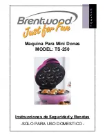 Preview for 8 page of Brentwood TS-250 Safety Instructions & Recipes