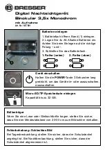 Bresser 1877491 Quick Start Manual preview