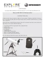 Bresser AR102S f/4.5 Refractor Kit Assembly Instructions preview