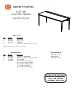 Bretford FLIP TOP QUATTRO TABLE Assembly Instructions предпросмотр