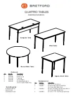 Bretford QUATTRO Computer Table Assembly Instructions preview