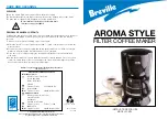 Предварительный просмотр 4 страницы Breville Aroma Style FCM12 Manual