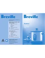 Breville Avance BRC300 Instructions And Recipes Manual предпросмотр