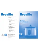 Preview for 1 page of Breville Avance Meal Maker 3 BSC100 Instructions Manual