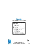 Preview for 1 page of Breville BB420 Instruction And Recipe Book