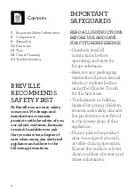 Preview for 2 page of Breville BES990 Instruction Book