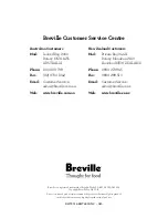 Breville BHT331 Instruction Book preview