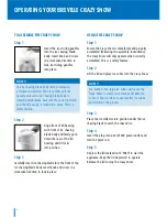 Предварительный просмотр 8 страницы Breville BIS200 Crazy Snow Instructions For Use And Recipe Book