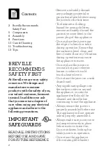 Preview for 2 page of Breville BJE530BSS1BCA1 Instruction Book