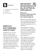 Предварительный просмотр 2 страницы Breville BKE845 Instruction Book