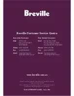 Предварительный просмотр 1 страницы Breville BMO100 Instruction Booklet