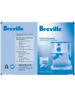 Breville Cafe Modena BES230 Instructions Manual предпросмотр