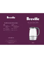 Предварительный просмотр 1 страницы Breville Crystal Clear Kettle BKE595XL Instruction Book