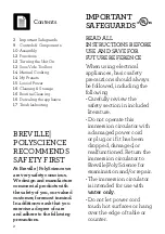 Preview for 2 page of Breville CSV700 Instruction Book