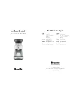 Breville Dose Control BCG400SIL Instruction Book preview