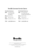 Предварительный просмотр 1 страницы Breville Handy Mix & Store LHM150 Instruction Book