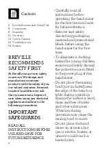 Preview for 3 page of Breville Handy Mix & Store LHM150 Instruction Book