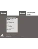 Предварительный просмотр 1 страницы Breville ikon Hemisphere BBL550B User Manual