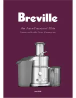 Breville JUICE FOUNTAIN ELITE 800JEXL /B Instruction Booklet preview