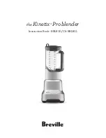 Breville Kinetix Pro BBL800/C Instruction Book предпросмотр