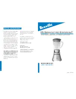Предварительный просмотр 13 страницы Breville Moda Blender CBL25XL Instructions For Use Manual