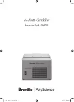 Breville PolyScience Anti-Griddle CAG700 Instruction Book preview