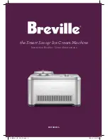 Breville Smart Scoop Ice Cream Machine BCI600XL Instruction Booklet предпросмотр