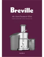 Preview for 1 page of Breville the Juice Fountain Elite 800JEXL/B Instruction Booklet