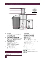 Предварительный просмотр 8 страницы Breville the Juice Fountain Elite 800JEXL/B Instruction Booklet