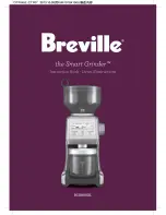 Breville THE SMART GRINDER BCG800XL Instruction Book preview