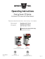 Предварительный просмотр 1 страницы Brew-Tek Energy Saver ES Series Operating Instructions