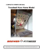 Brewer Fitness Treadwall Kore Pro Complete Owner'S Manual preview