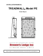 Предварительный просмотр 1 страницы Brewer's Ledge Treadwall PE Installation Manual