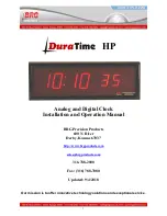 BRG DuraTime HP Installation And Operation Manual preview