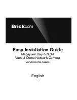 Preview for 1 page of Brickcom Vandal Dome Series Easy Installation Manual