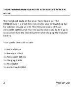 Предварительный просмотр 2 страницы Brickhouse Security BBSBirdHouse User Manual