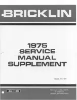 Предварительный просмотр 1 страницы Bricklin SV-1 1975 Service Manual Supplement